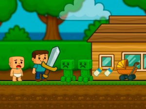 Baby Noob Help Steve Adventure