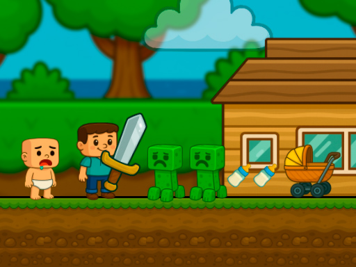 Baby Noob Help Steve Adventure