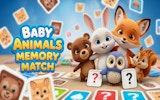 Baby Animals Memory Match Game
