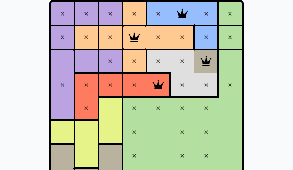 Queens Logic Puzzle Game